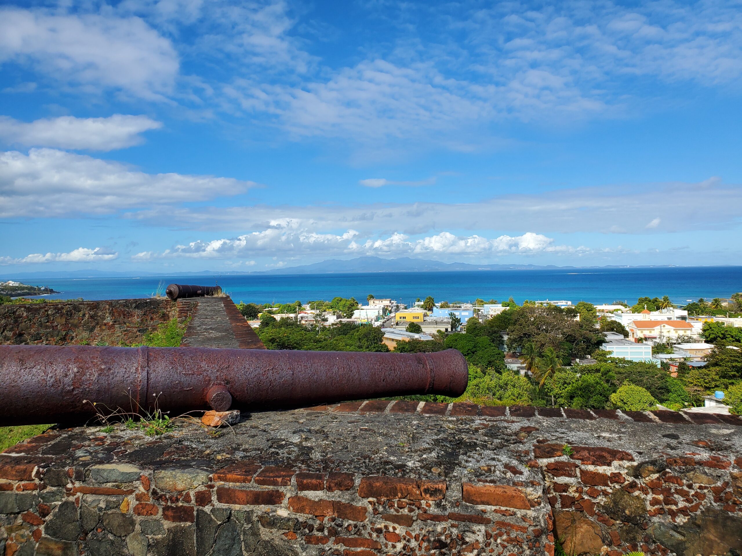 View of canon overlooking the town of Isabel Segunda