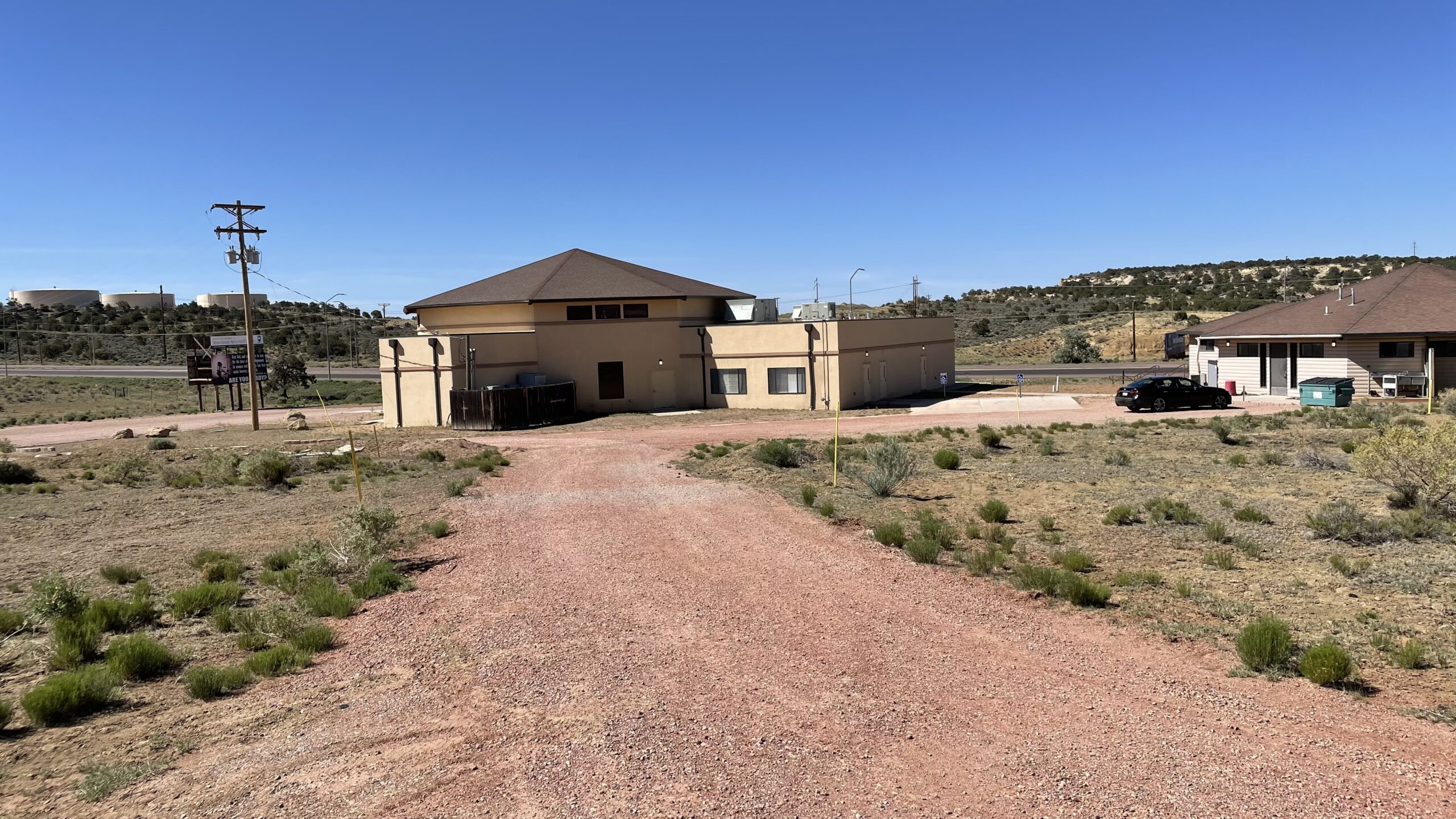 The Church has a large property with a parsonage and Fellowship Hall.